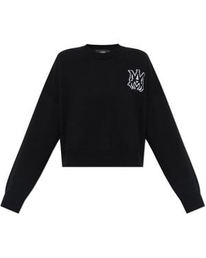 Amiri Wool Jumper With Logo - Black