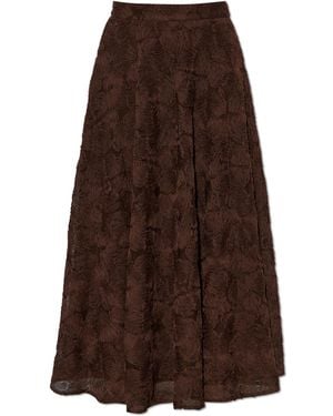 ROTATE BIRGER CHRISTENSEN Floral Skirt - Brown
