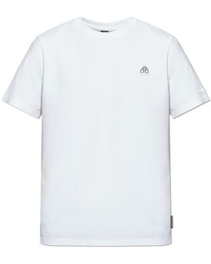 Moose Knuckles T-Shirt With An Appliqué - White