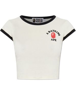 A Bathing Ape Top With "Z" Logo - Natural