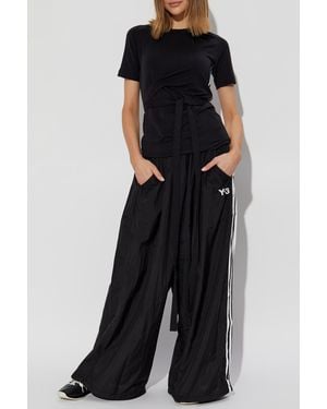 Y-3 T-Shirt With Drawstrings - Blue