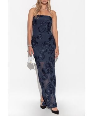 ROTATE BIRGER CHRISTENSEN Floral Print Dress, - Blue