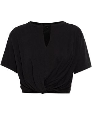 R13 Top With Ruching - Black