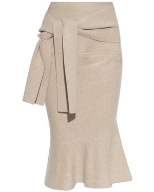 Jacquemus Wool Skirt 'Fiocco' - Natural