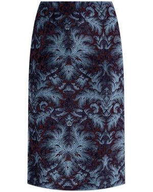Etro Skirt With A Velvet Finish - Blue