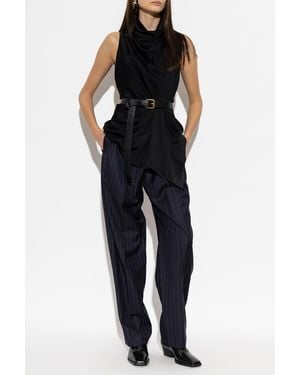 Givenchy Asymmetric Draped Top - Black