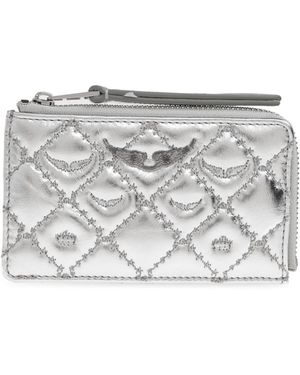 Zadig & Voltaire Leather Card Holder - Grey