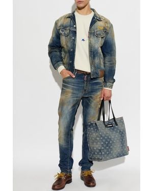 DSquared² Denim Jacket With 'Vintage' Effect - Blue
