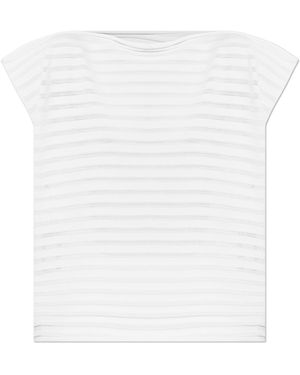 Pleats Please Issey Miyake Openwork Top By - White