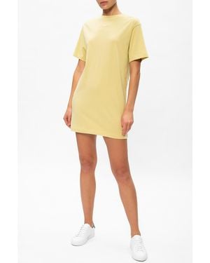 Nike Long T-Shirt With Logo - Yellow