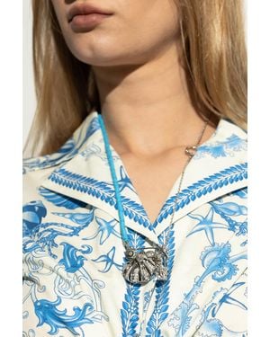 Versace Necklace With Pendants - Blue