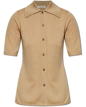 By Malene Birger "Dotta" Short-Sleeved Cardigan - Natural