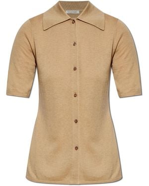 By Malene Birger "Dotta" Short-Sleeved Cardigan - Natural