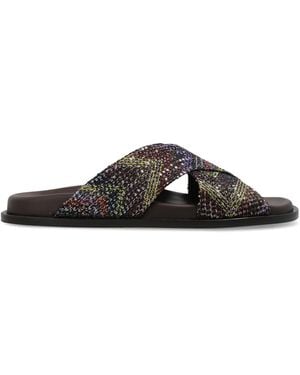 Missoni Patterned Flip-Flops - Black