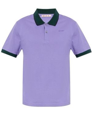 Marni Polo With Logo - Purple
