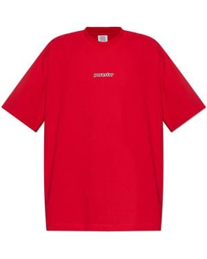 Vetements T-Shirt With Print - Red