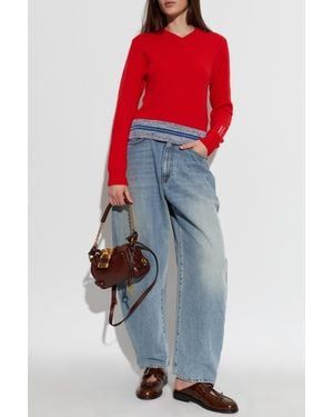 JW Anderson V-Neck Sweater - Red