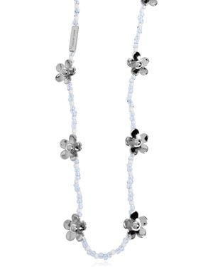 Marc Jacobs Necklace With A Floral Motif - White