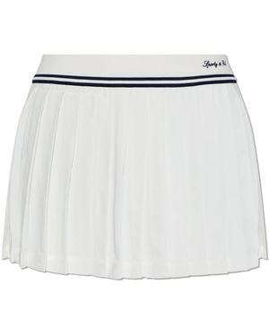 Sporty & Rich Pleated Skirt From The "Beverly Hills Tennis" Collection - White