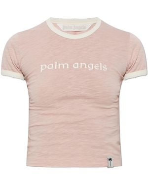 Palm Angels T-Shirt With Print - Pink