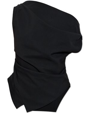 Rohe Turtleneck Top With Ruching - Black