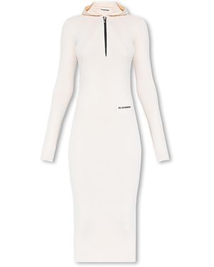 Jil Sander Hoodie Dress - White