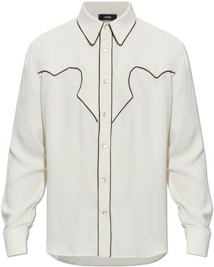 Amiri Shirt With Decorative Stitching - White