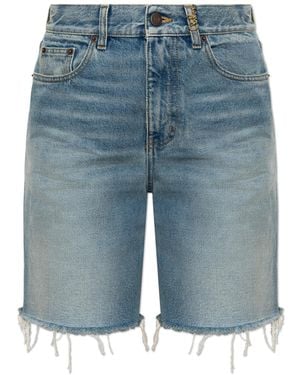 Chloé Jeans Shorts With A 'Vintage' Effect - Blue