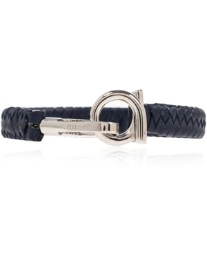 Ferragamo Leather Bracelet, - Blue
