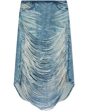 DIESEL Denim Skirt De-Plumy-Fsg - Blue