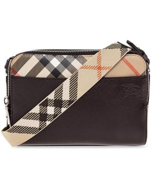 Burberry 'Pop Check' Crossbody Bag - Black