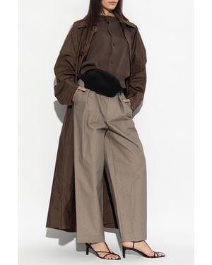 Issey Miyake Wide-Leg Pants - Brown