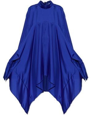 Lanvin Asymmetric Top With Crinkled Effect - Blue
