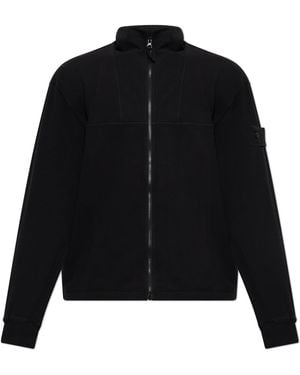 Stone Island Sweatshirt With Logo Patch - Black
