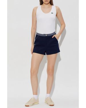 Lacoste Shorts With Logo Patch - Blue