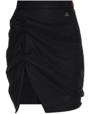 Vivienne Westwood Skirt With Logo - Black