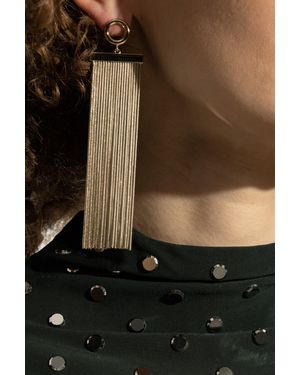 Alaïa Brass Earrings - Brown