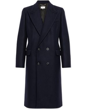 Maison Margiela Virgin Wool Coat - Blue