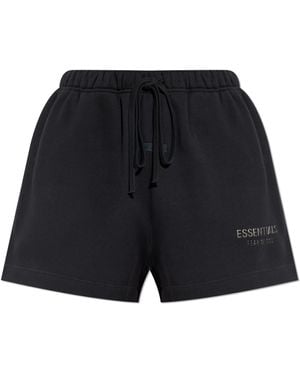 Fear Of God Cotton Shorts With Logo Patch, - Blue
