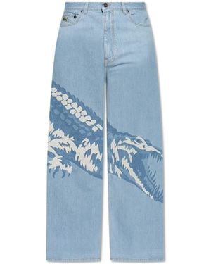 LACOSTE RUNWAY Jeans With Logo - Blue