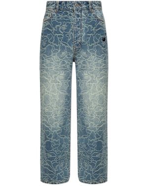A Bathing Ape Jeans With Stitching - Blue