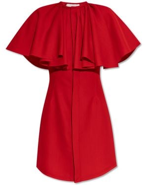 Ami Paris Dress With Pleated Finish - Red