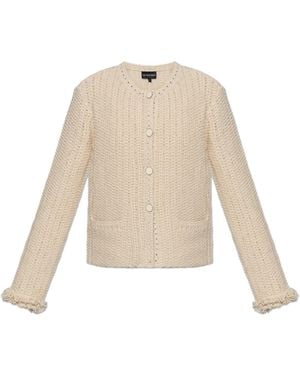 Emporio Armani Cardigan With Pockets - Natural