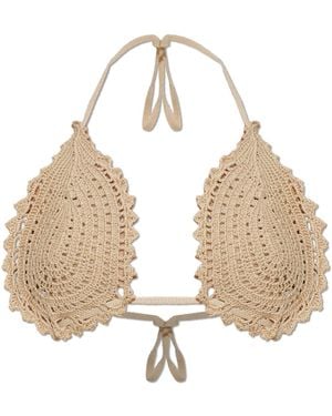 The Attico Bikini Top From The "Il Primo Bagno" Collection - Natural