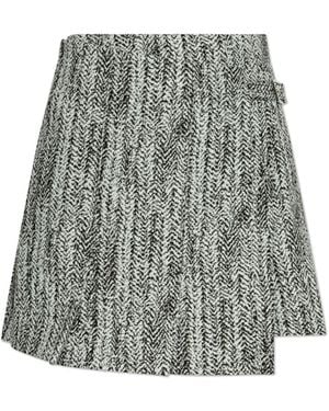 Ganni Patterned Skirt - White