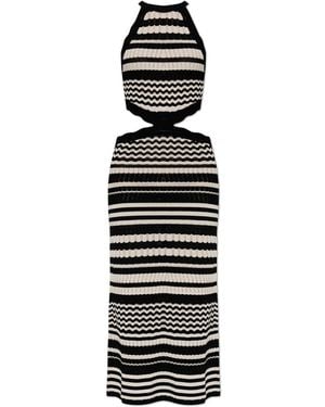Akep Dress With Side Cut-Outs - White