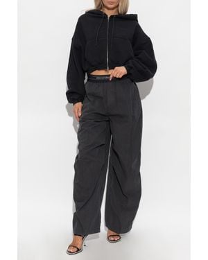 T By Alexander Wang Oversized Hoodie With Hood - Black