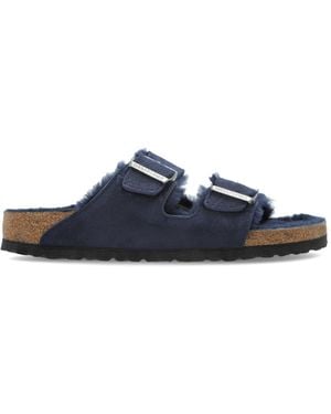 Birkenstock Arizona Shearling' Slides - Blue