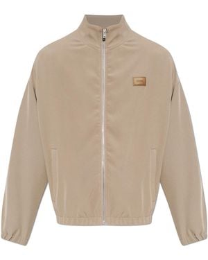 Amiri Jacket With Stand-Up Collar - Natural