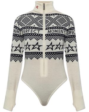 Perfect Moment Long-Sleeve Wool Body - White